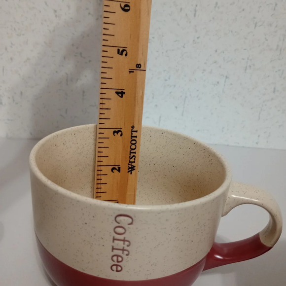 ELANYA Coffee Cup Mugs Set Of 4 Oversized Speckled - Picture 6 of 7